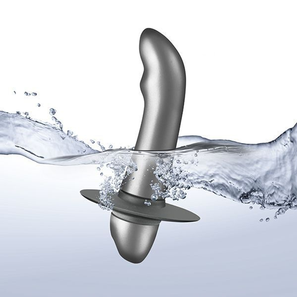 Серый массажер простаты Climaximum Gratus - 10 см. (Цвет: серый)