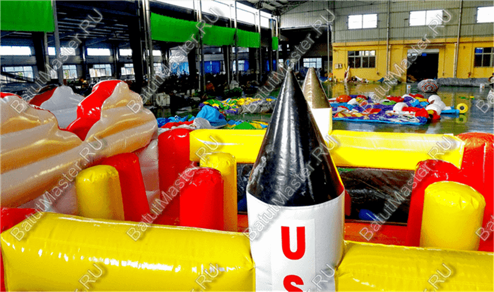 Коммерческий надувной батут "Ракета на взлёте"