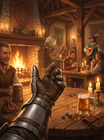 Латунная монета «D20» — двуликий жетон для решений в стиле D&D!