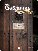 Табличка "Сауна" на дверь, на стену, стилизованная средневековье, для паба и бара, игровой комнаты, прикольная для офиса, общественного места, ресторана и кафе, серия Богемия, Айдентика Технолоджи