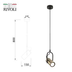 Светильник подвесной (подвес) Rivoli   3101-201 1 * GU10 25 Вт модерн потолочный