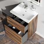 База под раковину, напольная, 60 см, 2 ящика, орех