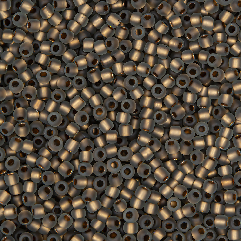 Японский бисер TOHO Round 11/0 (№999FM), с внутренним покрытием золотом 24К, матовый