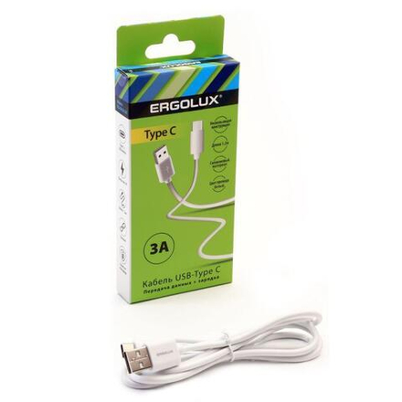 ERGOLUX Кабель USB - Type-C 1,2м белый (ELX-CDC02-C01)