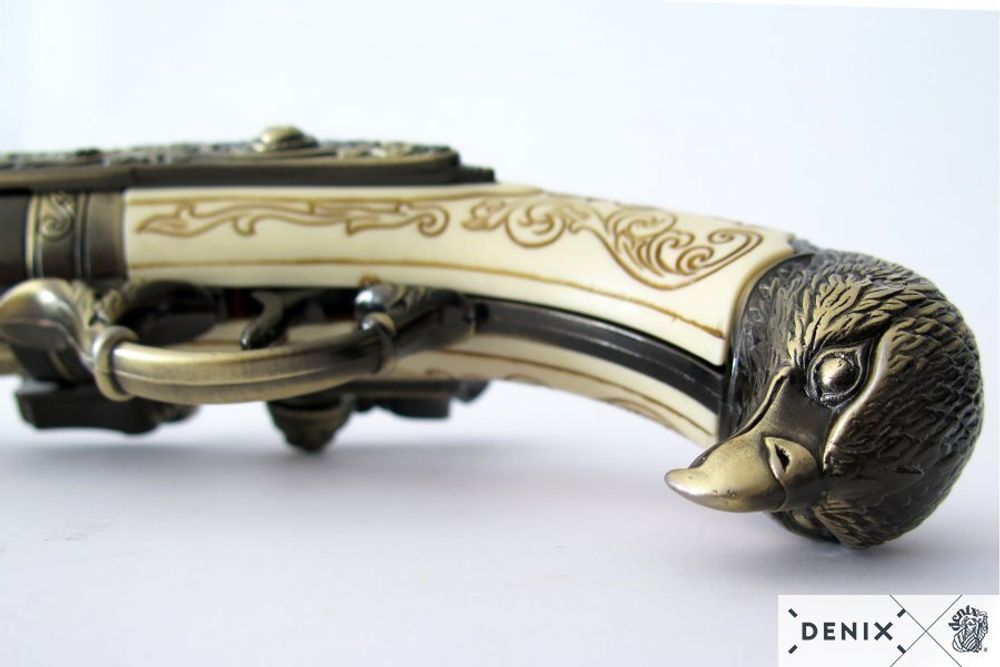 Denix Пистоль 3-х ствольный, системы Флинтлок, Франция 18 в.