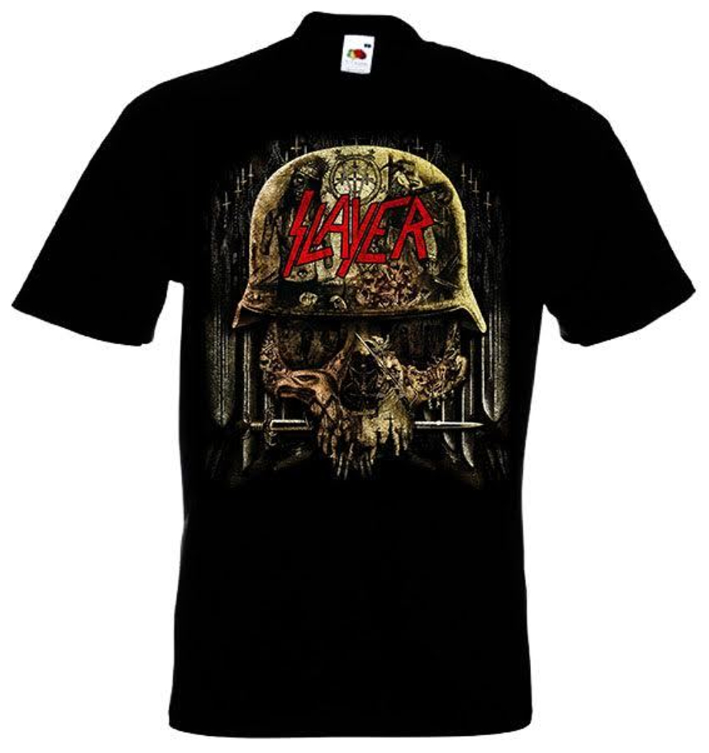 Футболка Slayer ( череп в каске )