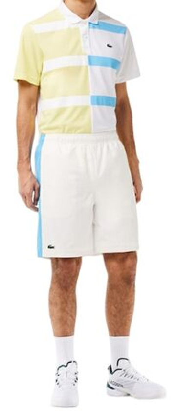Мужские теннисные шорты Lacoste Sportsuit Colour-Block Shorts - белый