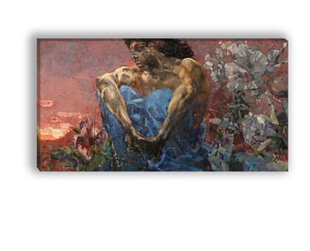 "Демон сидящий", Врубель М. А., картина для интерьера (репродукция)