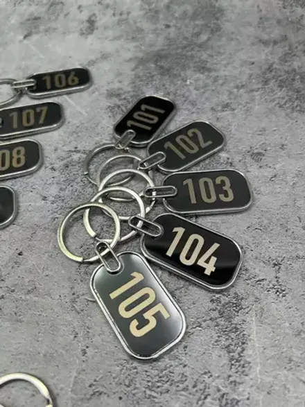 Номерки на ключи металл