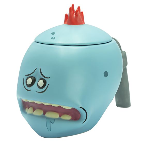 Кружка 3D с крышкой Rick & Morty Mr. Meeseeks 450 ml ABYMUG675