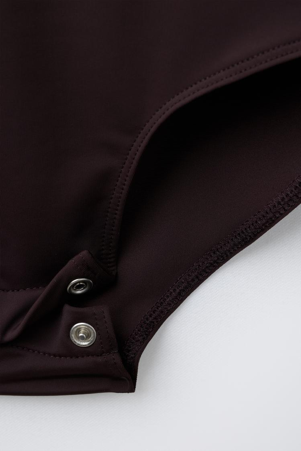 ZARA БОДИ С ВОРОТНИКОМ-СТОЙКОЙ, КОРИЧНЕВЫЙ