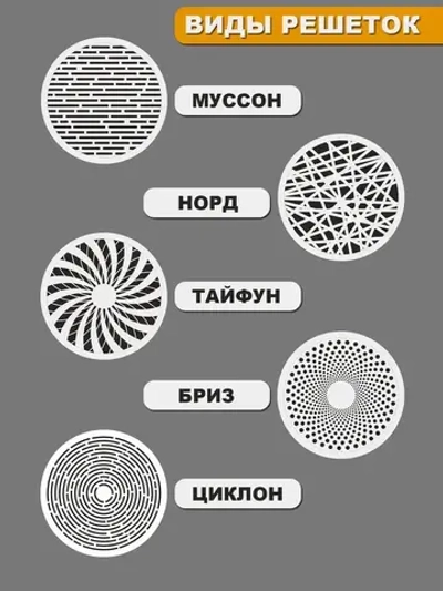 Решетка вентиляционная D110мм для натяжного потолка "Бриз" БЕЛАЯ - 1шт