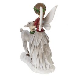 GAEM Фигурка декоративная "Фея и олень", L8,5 W3,5 H10 см