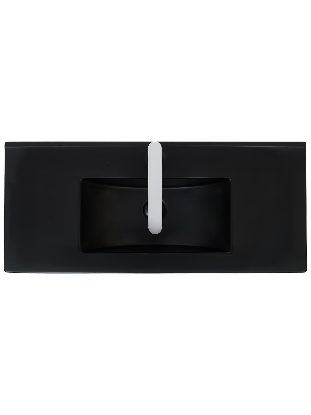 Раковина врезная (матовая черная) WeltWasser WW  DEILBACH 7517- 90 MT- BL 915х395х175