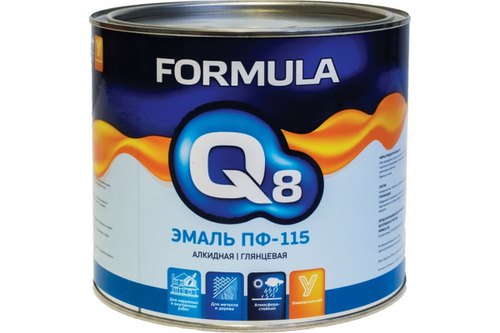 ЭМАЛЬ ПФ-115 ЧЕРНАЯ 1,8 КГ (6) "FORMULA Q8"