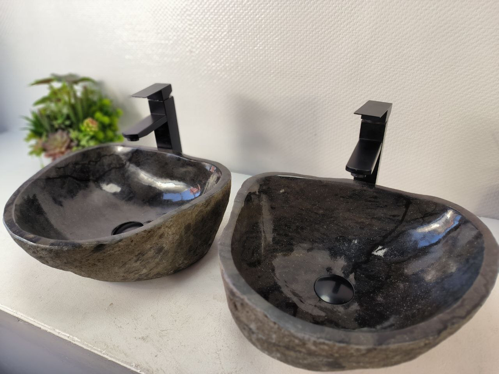 Раковина из речного камня ПАРА! RS-65356 42*37*15 0865