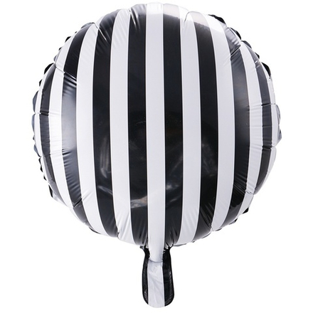 Шар Круг "Полосы черные" 45 см