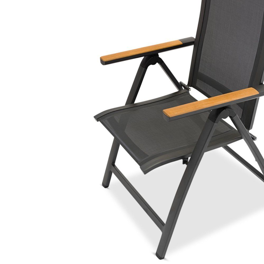 Nora-Andy 8N2R, комплект обеденной мебели антрацит/серый, алюминий