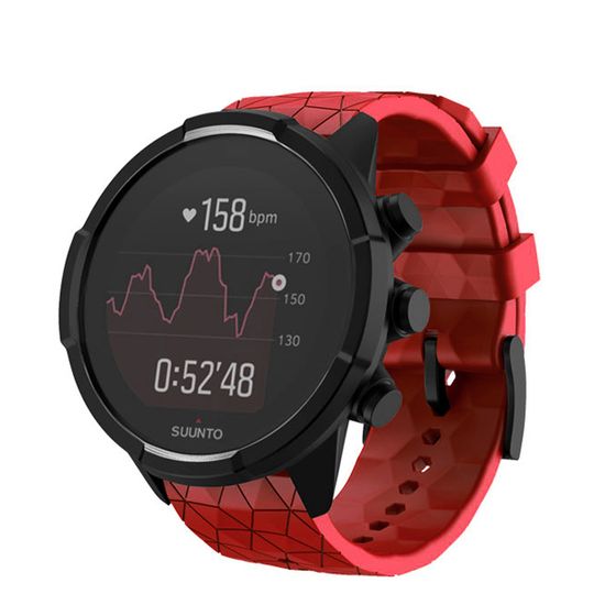Ремешок Ranger 24 мм для Suunto 9 Baro, Suunto 7, Suunto Spartan Sport силиконовый быстросъемный (Красный)