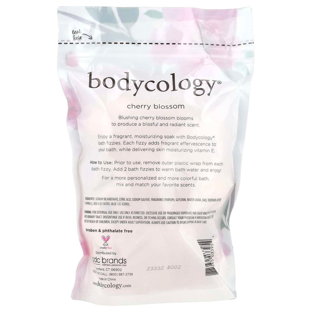 Bodycology, Bath Fizzies, вишневый цвет, 8 шт., 60 г (2,1 унции)