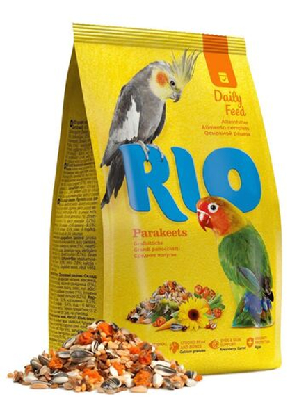 Сухой корм RIO для средних попугаев, основной рацион, 1 кг