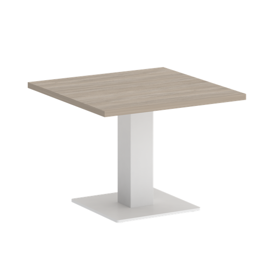 Home Office Стол журнальный квадратный VR.SP-5-60.2G Дуб Аттик/Металл Белый 600*600*453