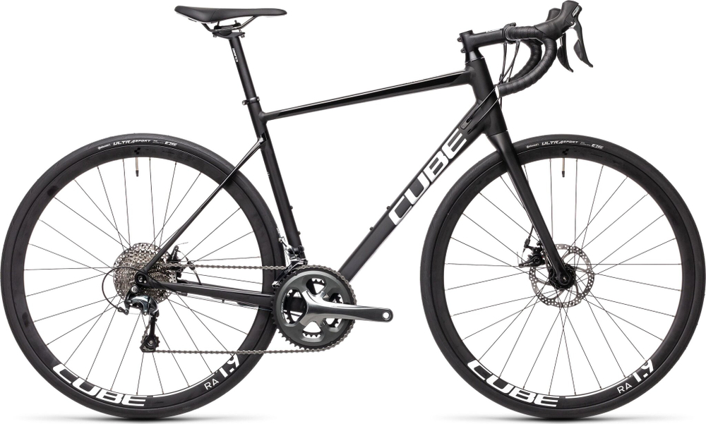 Велосипед CUBE 2021 ATTAIN RACE  black´n´white  56 cm