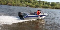 Алюминиевая моторная лодка RusBoat 45 JET под подвесной водомёт