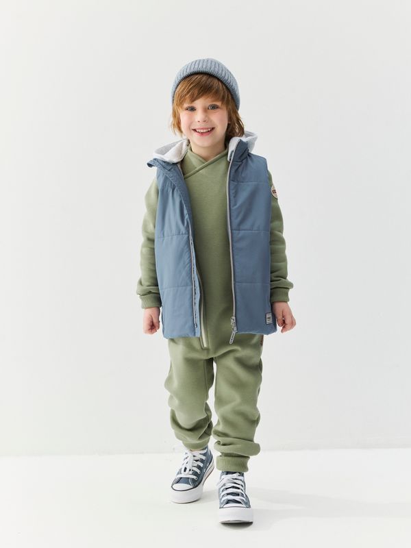 Жилет на молнии с капюшоном 