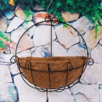 Кашпо для цветов 1,8л «Коковита» с кокосовым волокном, настенное d=30см ДоброСад