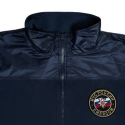 Кофта трикотажная с вставками из болония для сотрудников "ПСЦ, МЧС, МВД, ФСБ, Прокуратуры"