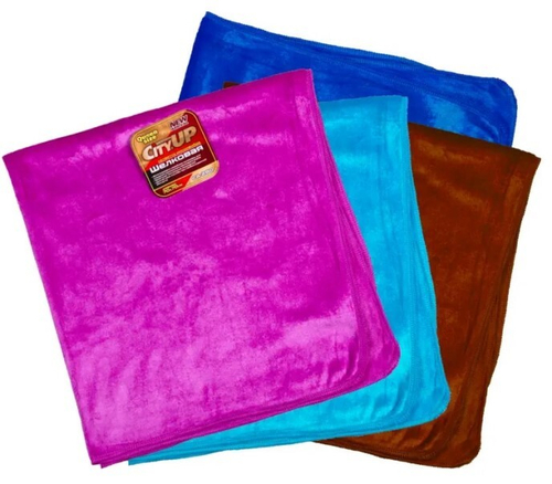 Салфетка из микрофибры /70*70 см/ плюшевая (City UP)