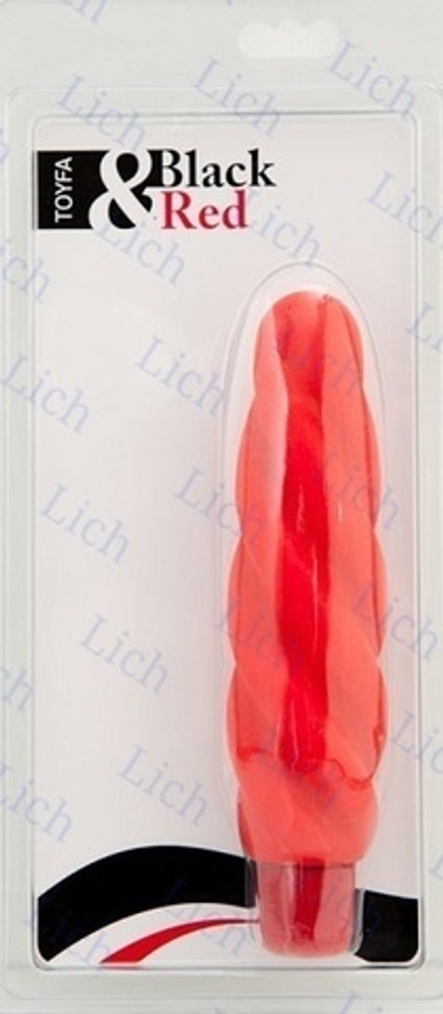 Красный водонепроницаемый силиконовый вибратор, 16 см.