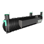 Ливневое очистное сооружение Мультпласт Модуль ЛОС 50(12710x2400x2400см;2515кг;) - арт.561666
