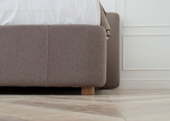 Кровать двуспальная Hub Soft 180 см (капучино, твид)