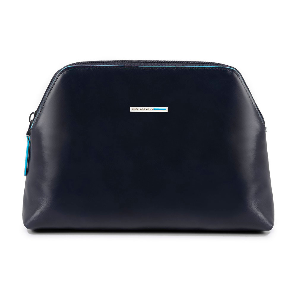 Косметичка Piquadro Blue Square, синяя, 21,5x14,5x5,5 см
