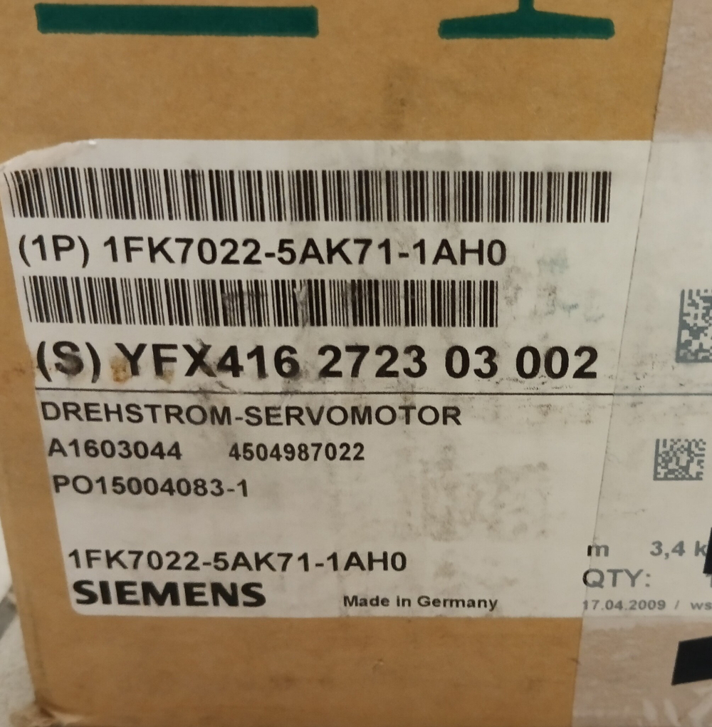 Siemens 1FK7022-5AK71-1AH0 новое