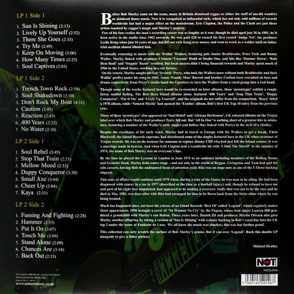Bob Marley & The Wailers / A Legend Reggae Classics (Coloured Vinyl) (2LP) Боб Марли. Новая запечатанная виниловая пластинка