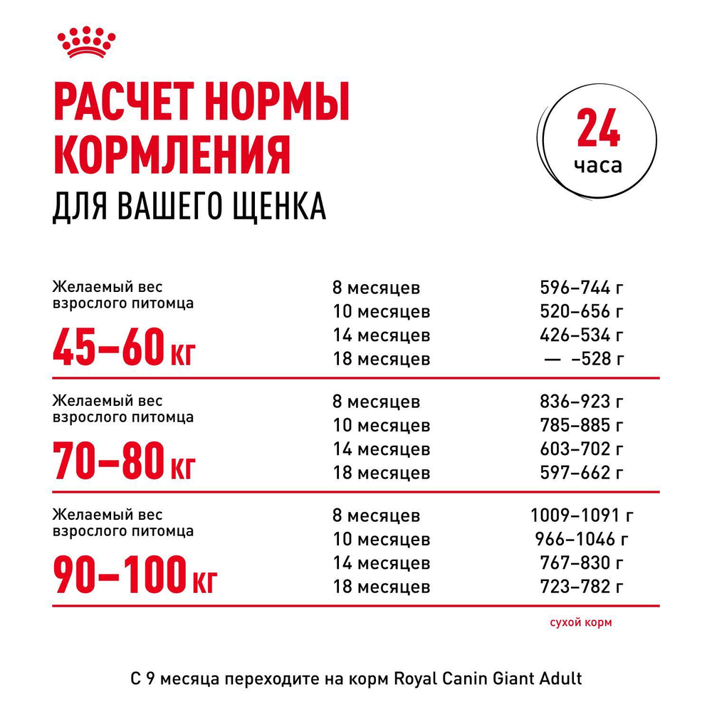 Royal Canin Giant Junior Корм сухой для щенков очень крупных пород возраст от 8 до 18/24 месяцев 3,5 кг