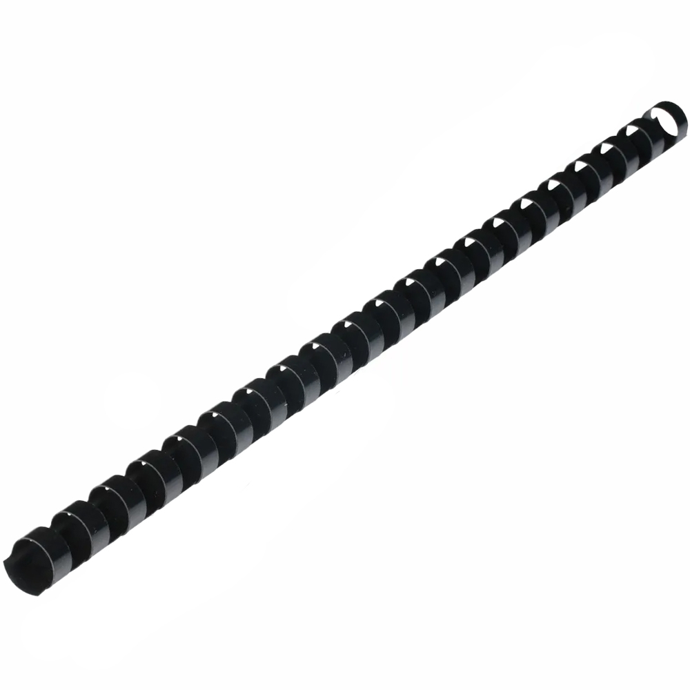 Пружина для переплета пластиковая "BC016", 16 мм, 100 шт/упак, черная