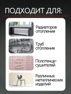 Краска для радиаторов и труб отопления без запаха МАСТЕРБИТ МБ-32 Белая (0,9 кг), не требует грунтования, прямо на металл, антикоррозионная, акриловая, быстросохнущая