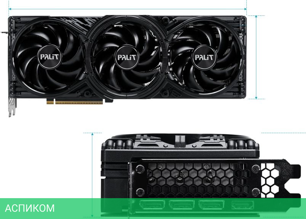 Видеокарта Palit RTX 5080 GamingPro OC 16GB GDDR7 (NE75080S19T2-GB2031A)