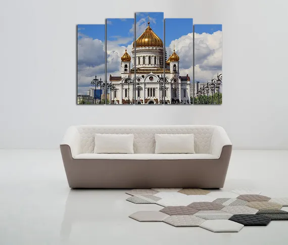 Модульная картина "Храм Христа Спасителя"