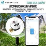 Умный Zigbee шаровый кран с электроприводом DN25 (1" дюйм) USB5V + ручное управление (Работает с eWelink, Алиса)