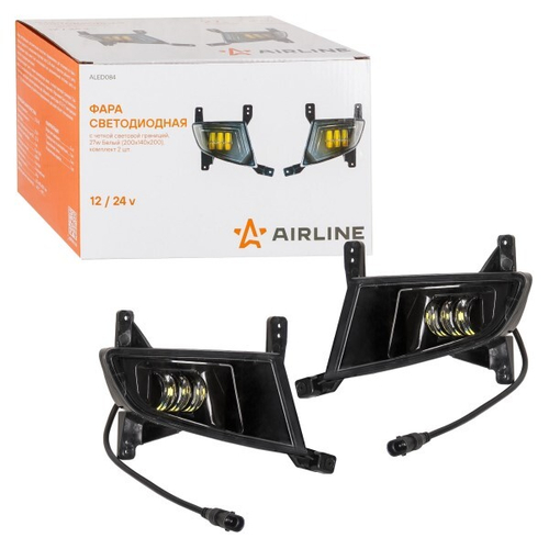 Фара п/туман. /21704 Приора/ ЛЮКС белые, ромбич. н/о LED (AIRLINE)
