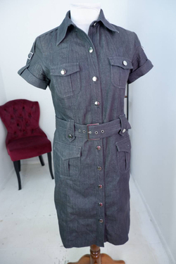 Платье Sharagano джинсовое, маркировка 4, визуально 44 размер