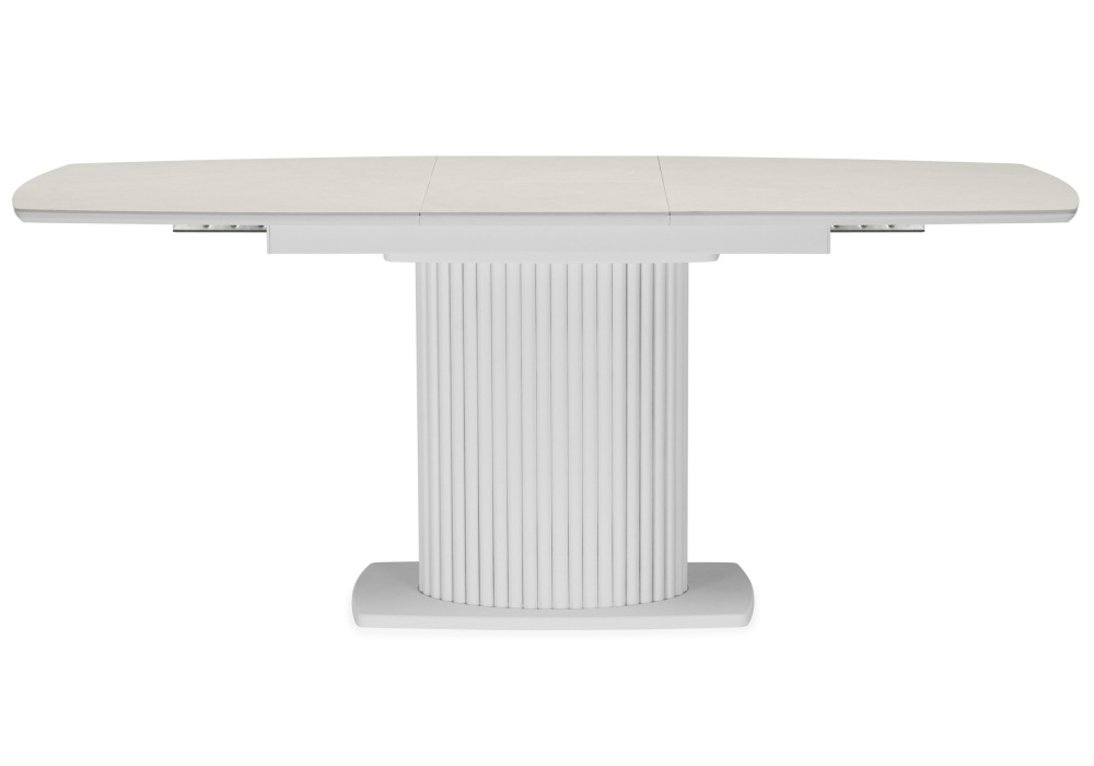 Керамический стол Woodville Фестер 140(180)х80 carmen light grey, белый