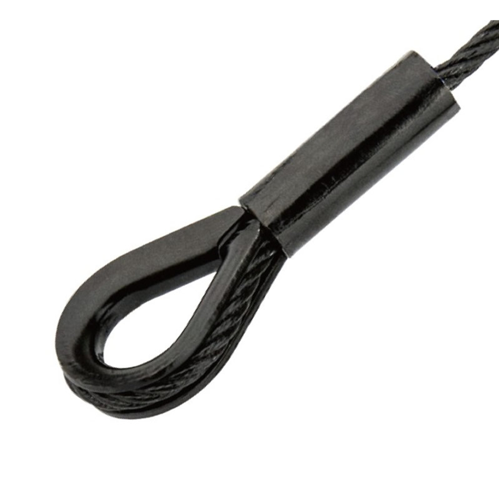 KUPO SW-01-B dia. 3,2mm, 75 cm length safety wire, black Тросик страховочный