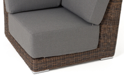 "Капри" модуль диванный угловой с подушками, цвет коричневый