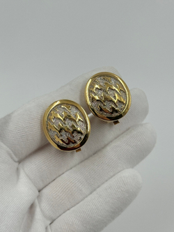 Клипсы Pied-de-poule Christian Dior